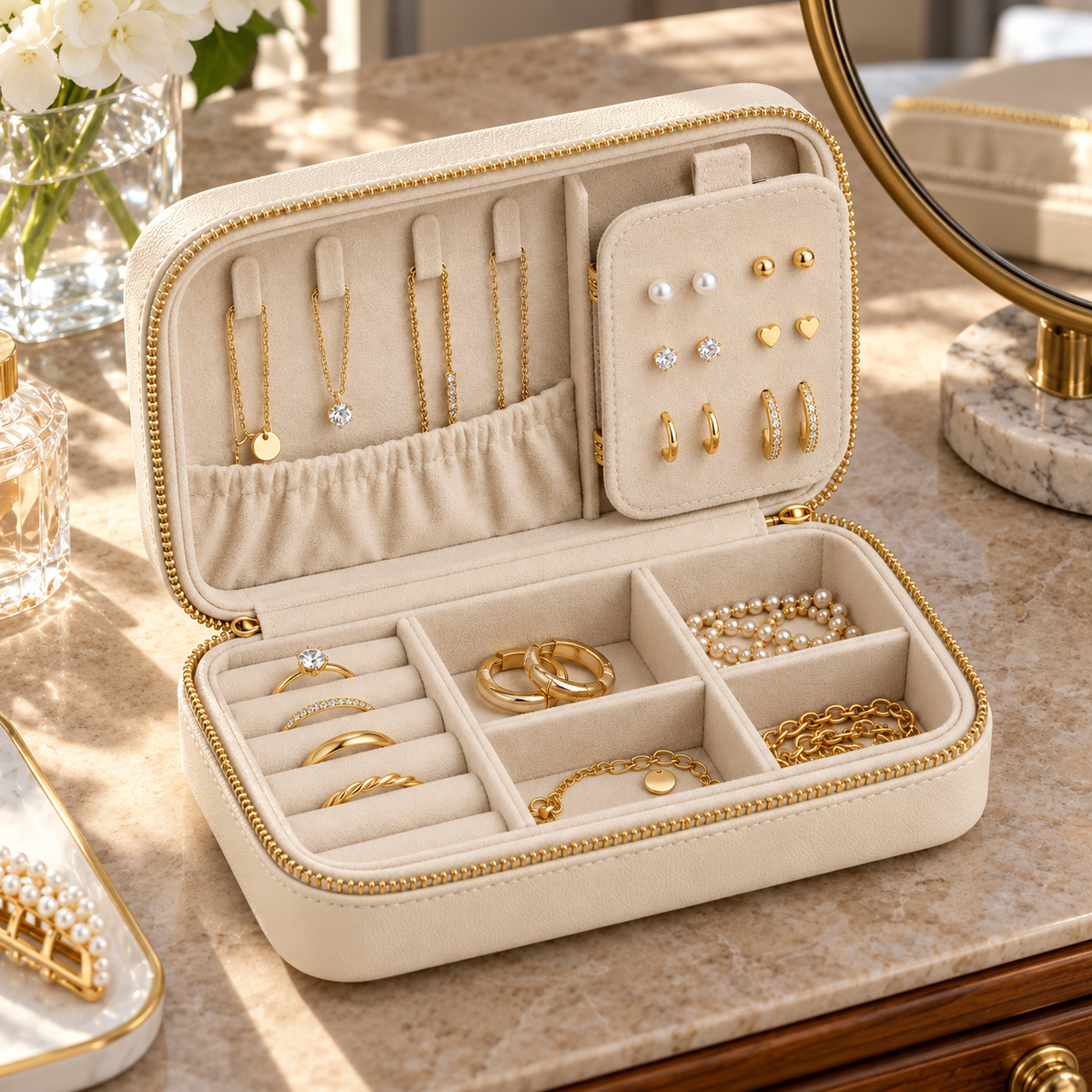 Travel Jewellery Organiser Case
