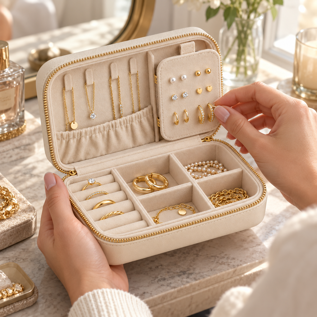 Travel Jewellery Organiser Case