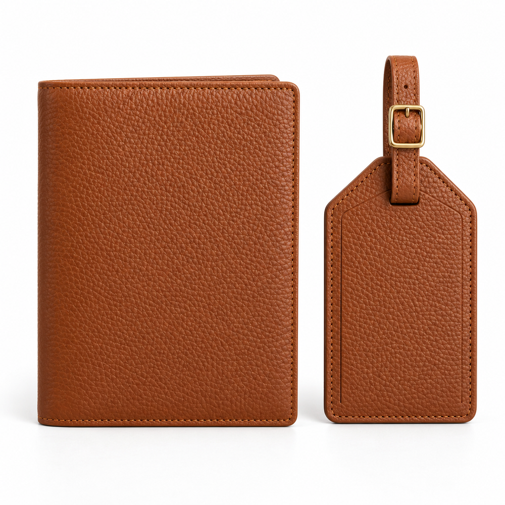 Passport Wallet and Luggage Tag Set