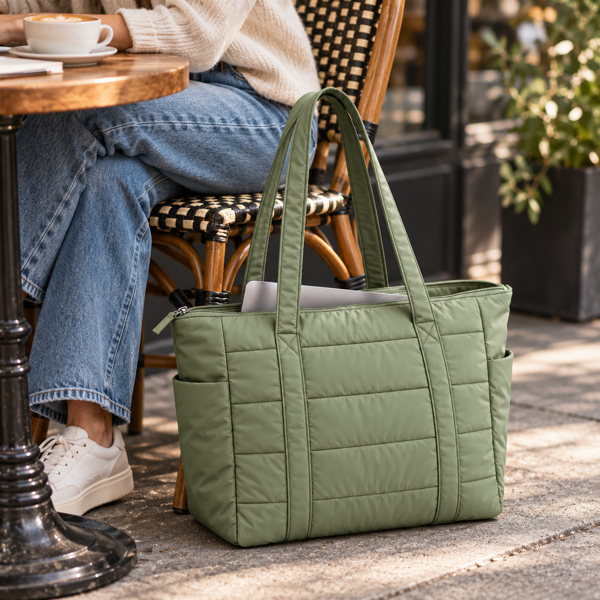 Quilted Commuter Tote Bag