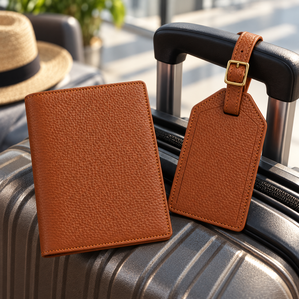 Passport Wallet and Luggage Tag Set